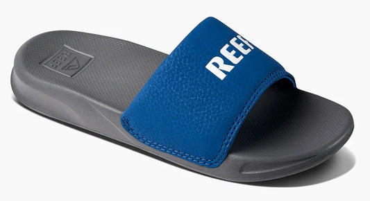 Reef Kids 'One Slide' Slider Sandals - Grey / Blue