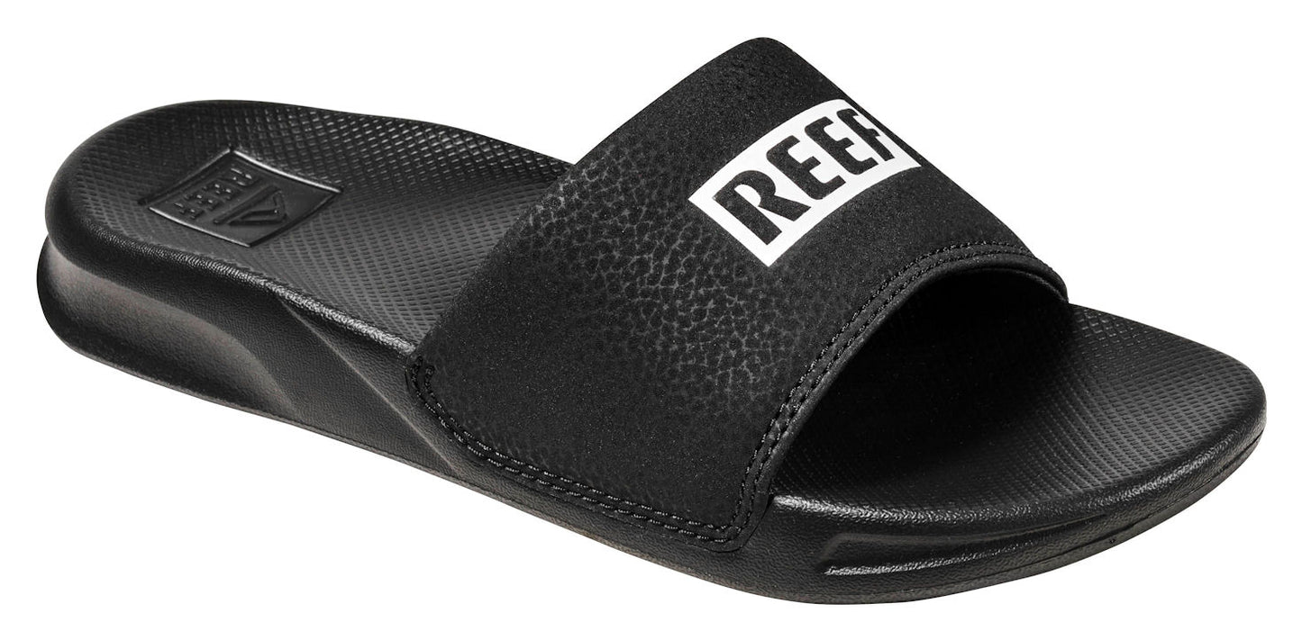 Reef Kids 'One Slide' Slider Sandals - Black / White