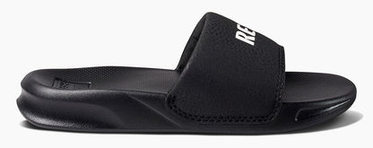 Reef Kids 'One Slide' Slider Sandals - Black / White