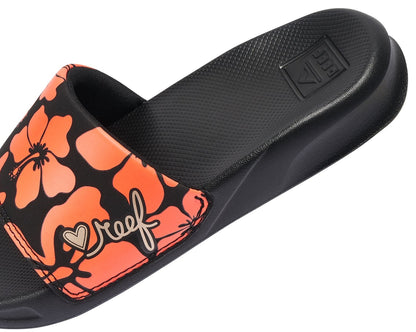 Reef Kids 'One Slide' Slider Sandals - Hibiscus Coral