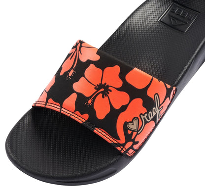 Reef Kids 'One Slide' Slider Sandals - Hibiscus Coral
