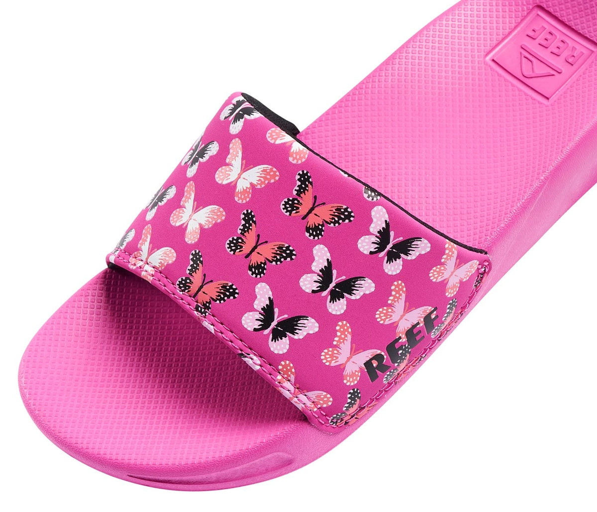 Reef Kids 'One Slide' Slider Sandals - Orchid Butterfly