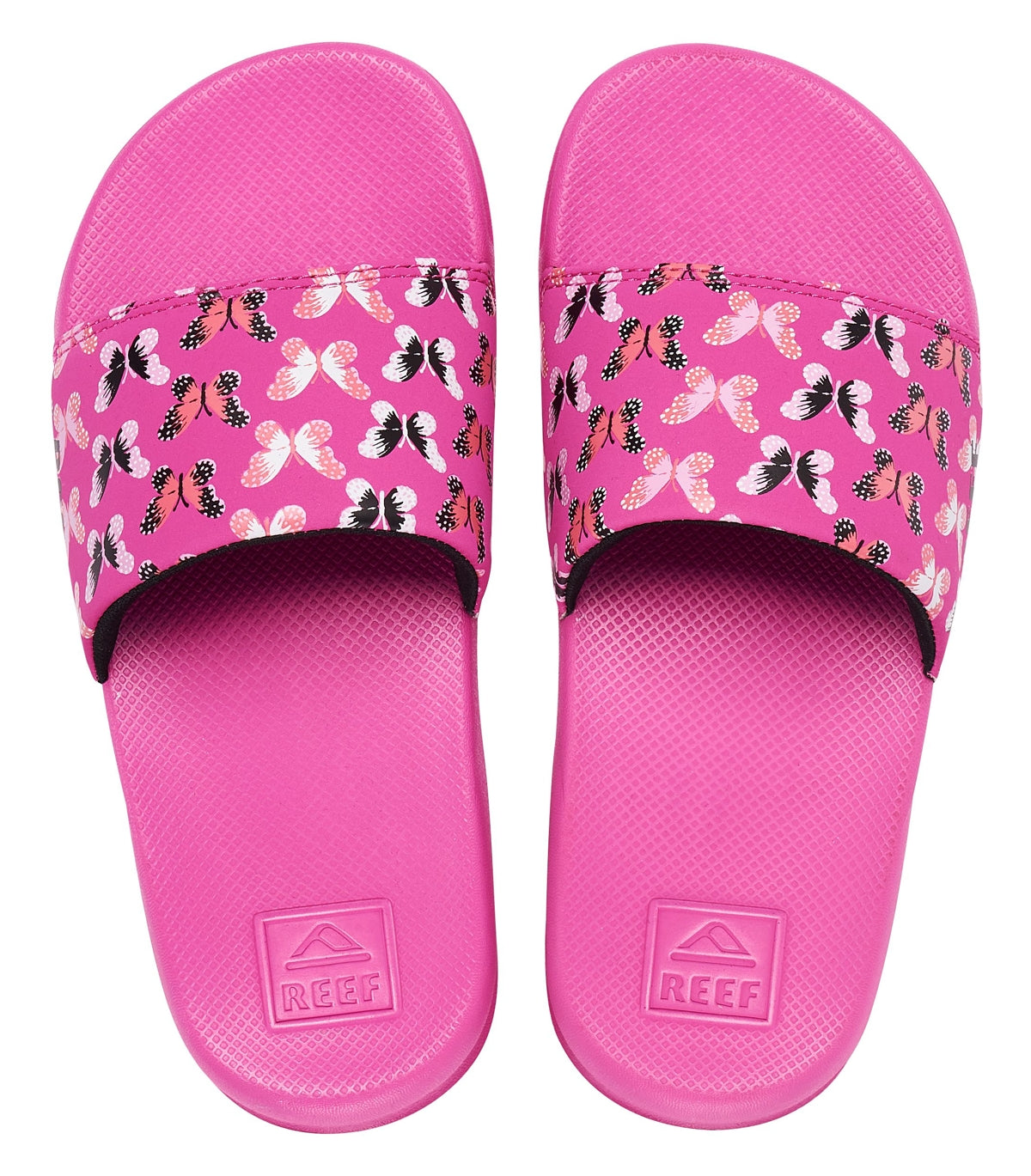 Reef Kids 'One Slide' Slider Sandals - Orchid Butterfly