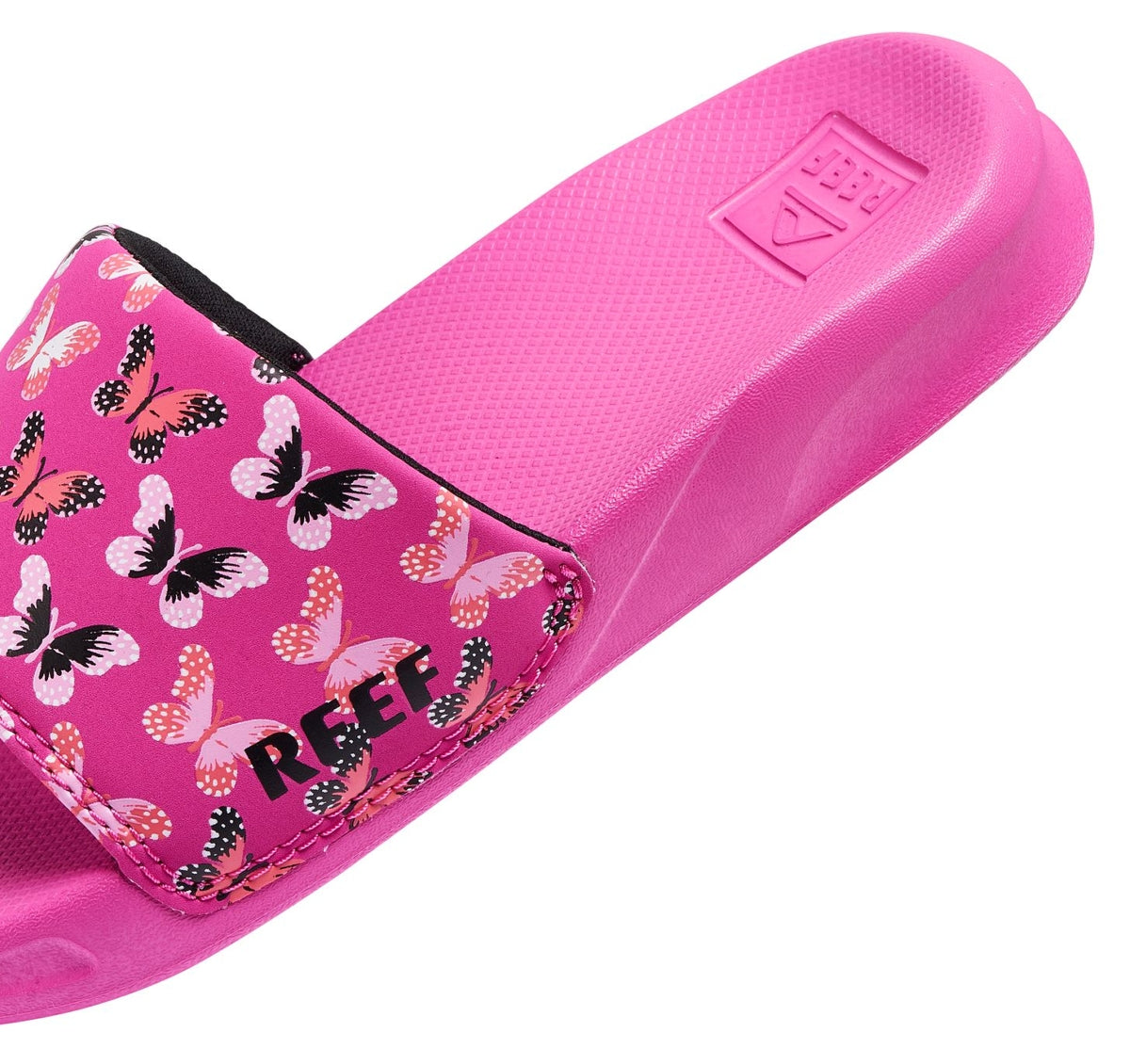 Reef Kids 'One Slide' Slider Sandals - Orchid Butterfly