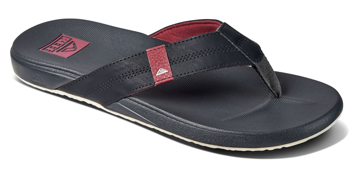 Reef Mens 'Cushion Phantom' Flip Flops - Red / Raven