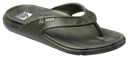 Reef Mens 'Oasis' Flip Flops - Olive Marble