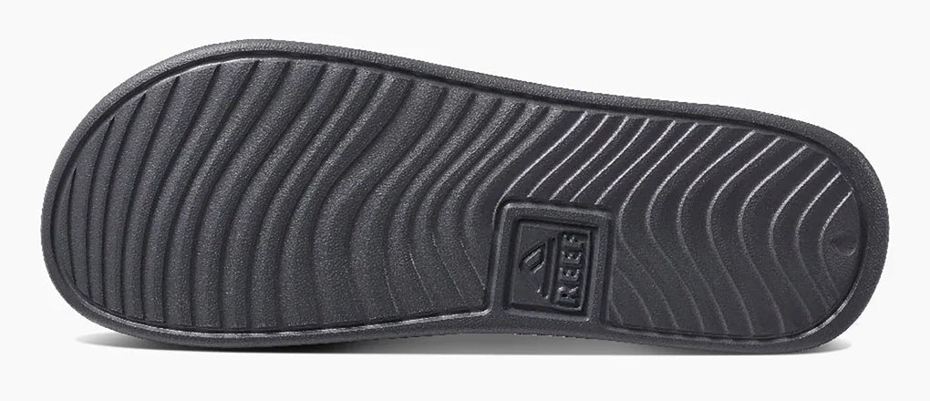 Reef Mens 'One Slide' Padded Strap Slider - Grey / Tan