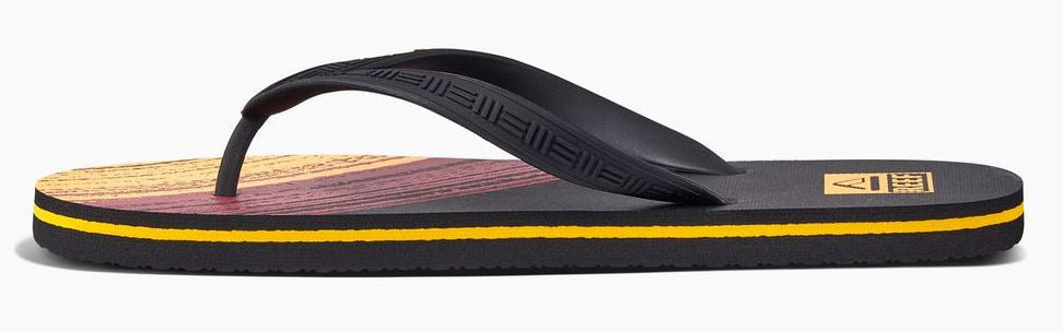 Reef Mens 'Seaside Prints' Flip Flops - Sunset Stripes