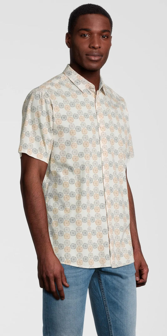 Rupert & Buckley Mens 'Rode' Short Sleeve Shirt - Ecru