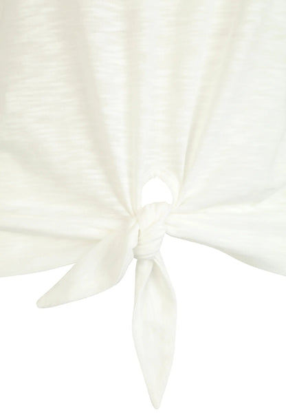 Rupert & Buckley Womens 'Swift' Jersey Waist Tie Tee - White