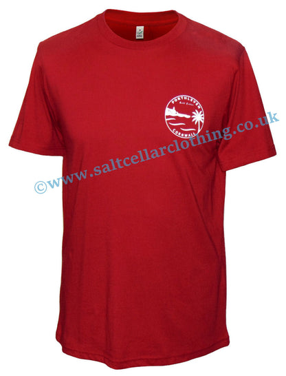 Porthleven Cornwall printed T-shirt in red