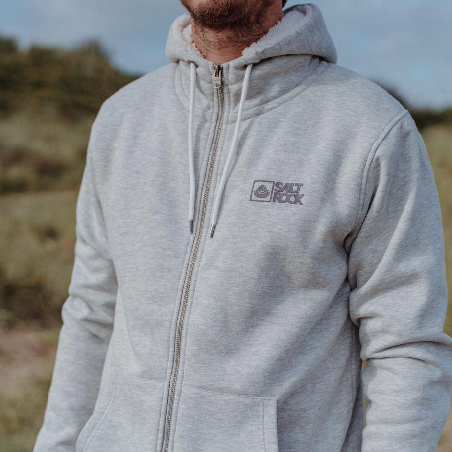 Saltrock Fur Lined Fleece Hoodie Saltrock Mens Home Run Stitch