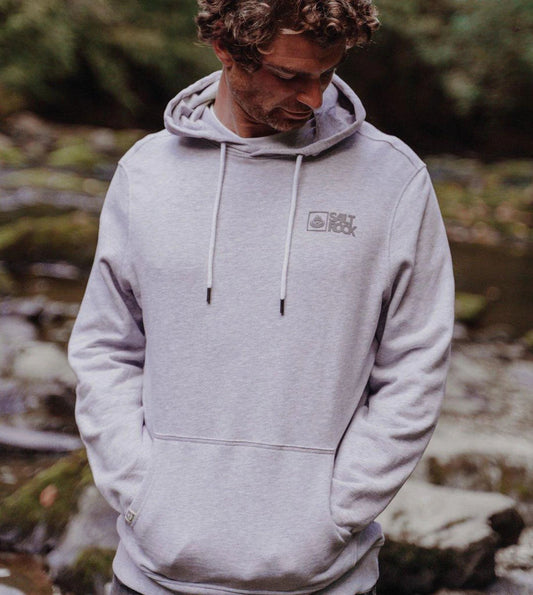 Saltrock Mens 'Original20' Pop Hoody - Grey Marl