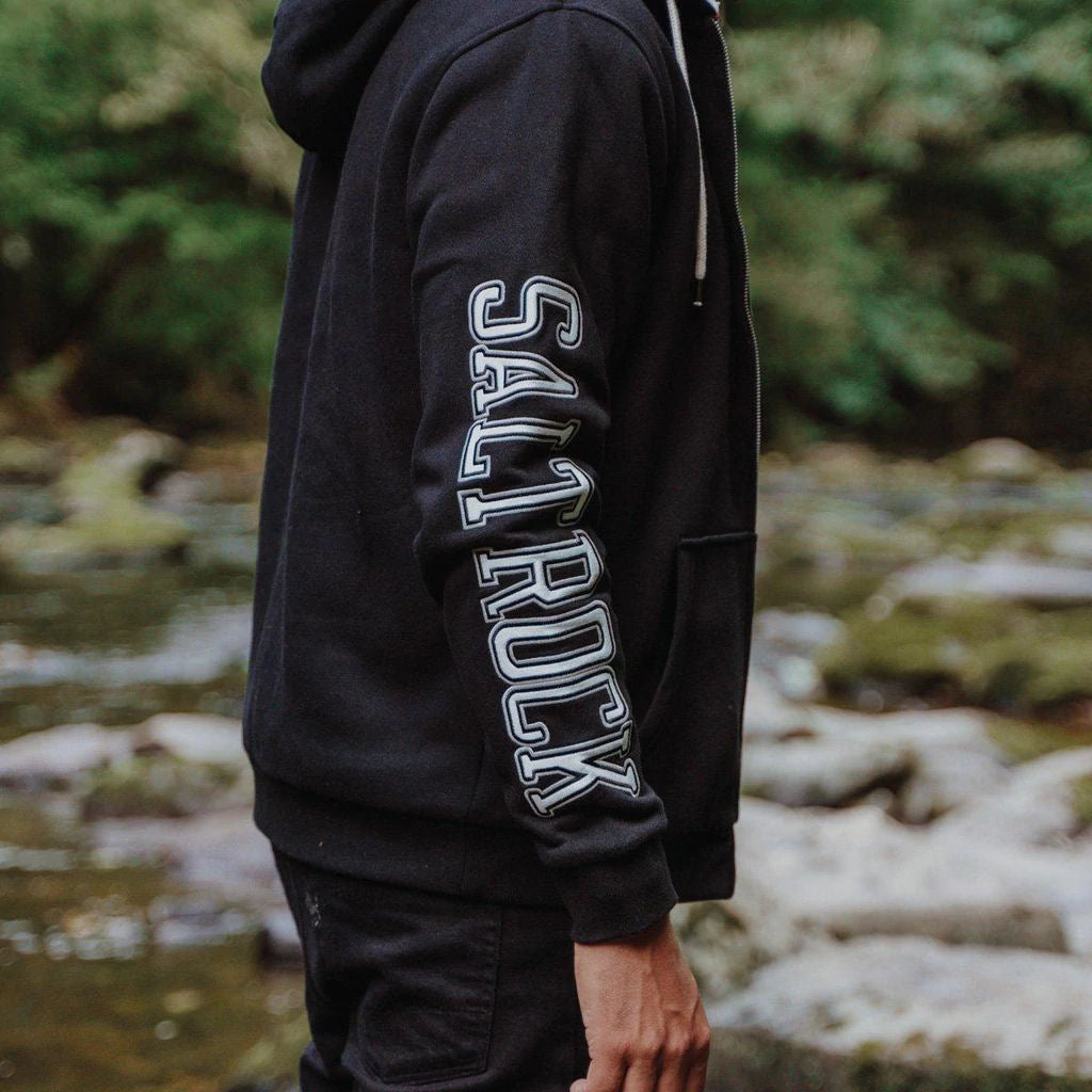 Saltrock Mens Rebelto Fur Lined Hoodie Black
