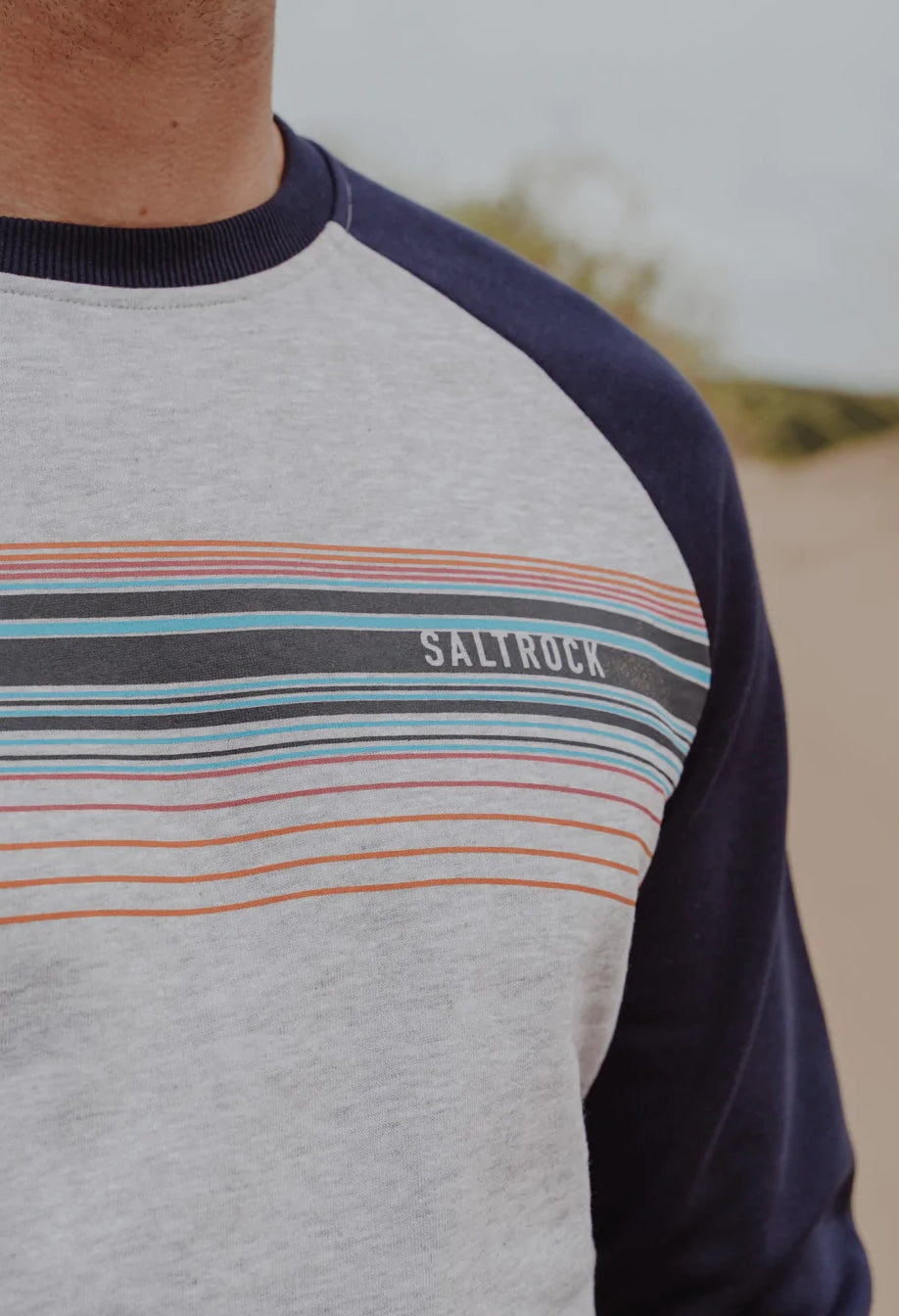 Stripe sleeve sweatshirt new arrivals