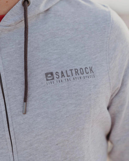 Saltrock Mens 'Sea View' Zip Hoodie - Grey