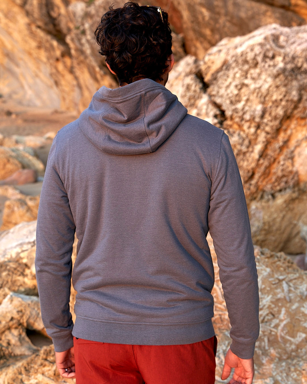 Grey shop borg hoodie