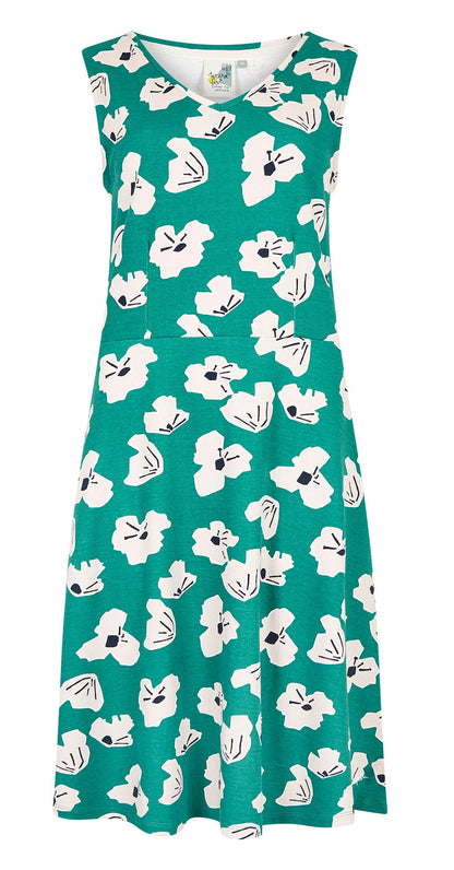 Weird Fish Womens 'Paisley' Printed Jersey Dress - Deep Teal