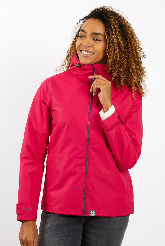 Weird Fish Womens 'Tia' Waterproof Jacket - Dark Pink