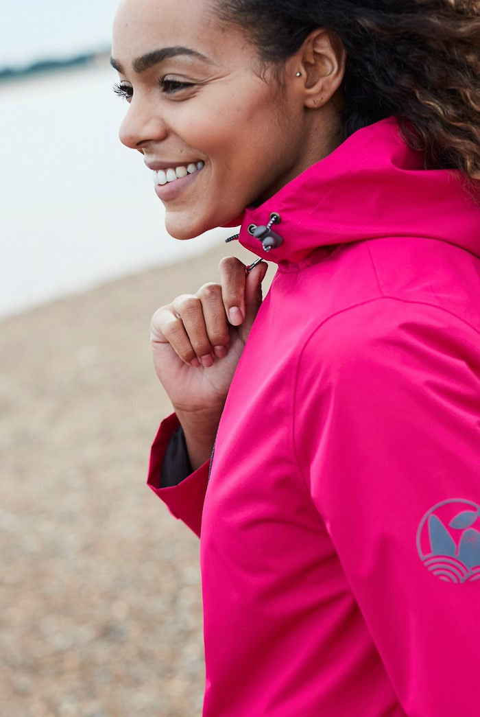 Weird Fish Womens 'Tia' Waterproof Jacket - Dark Pink