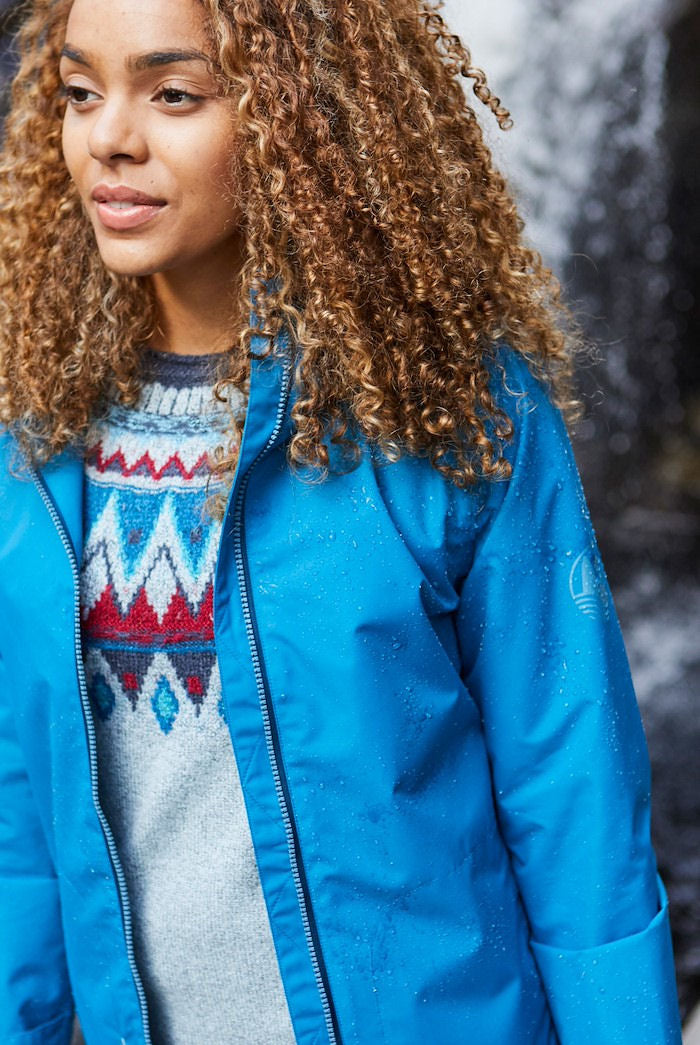 Weird Fish Womens 'Tia' Waterproof Jacket - Storm Blue