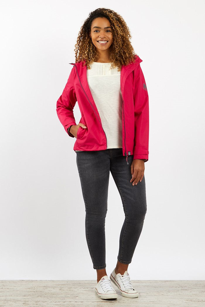 Weird Fish Womens 'Tia' Waterproof Jacket - Dark Pink