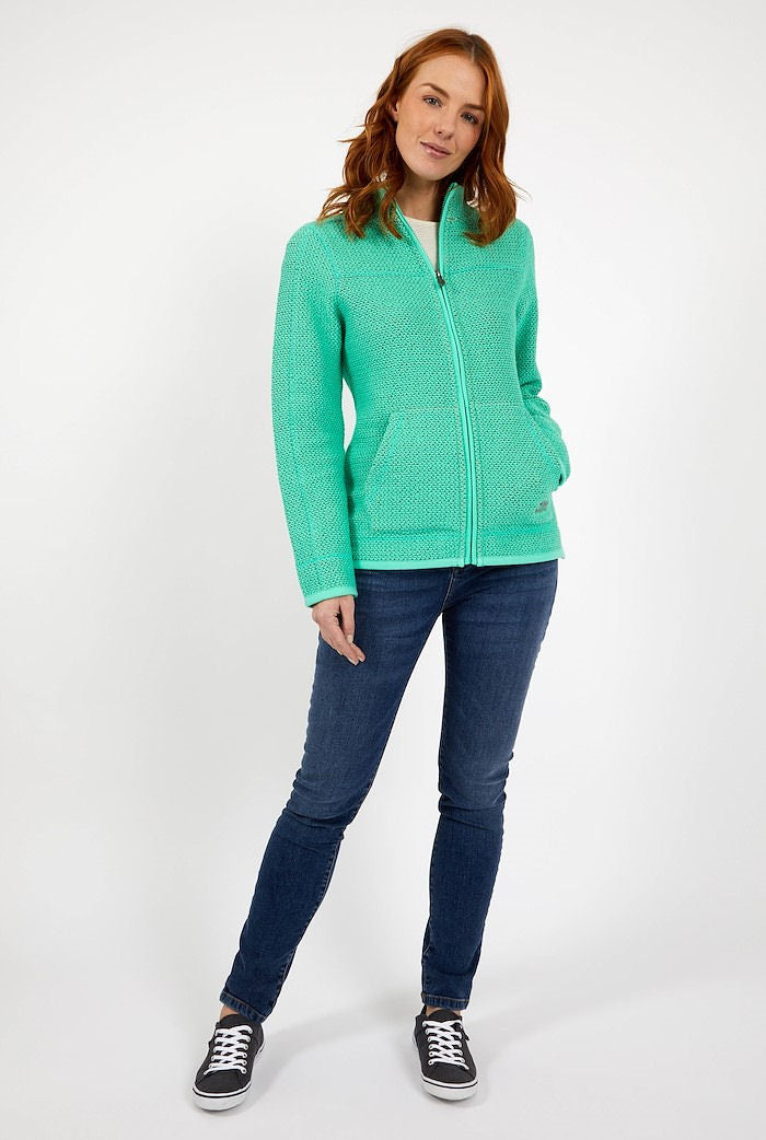 Sontee macaroni woven fabric women's jacket from Weird Fish in Soft Green.