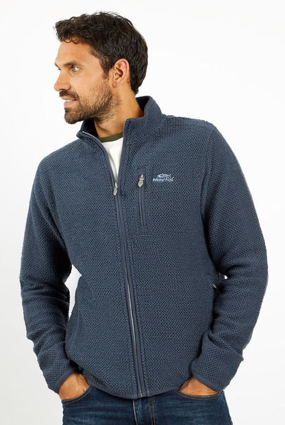 Weird Fish Mens 'Transom' Full Zip Macaroni Jacket - Navy
