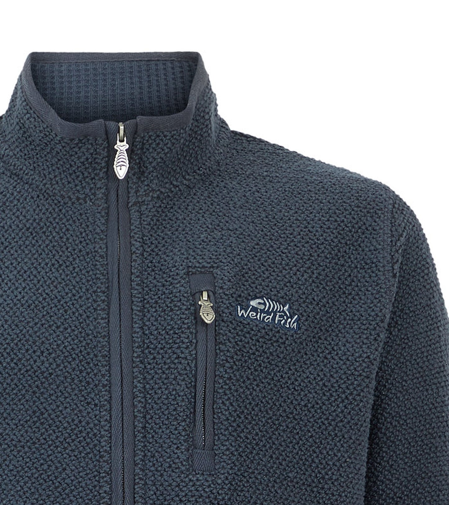Weird Fish Mens 'Transom' Full Zip Macaroni Jacket - Navy