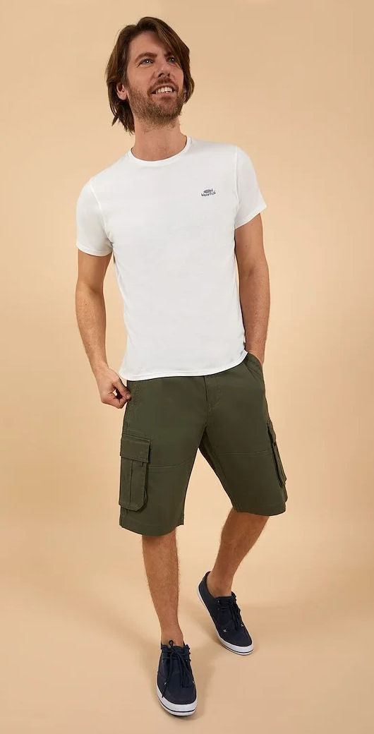 Weird Fish Mens 'Rigney' Cargo Shorts - Dark Olive