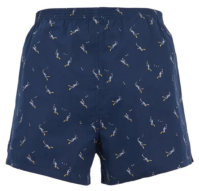 Weird Fish Mens 'Harley' 2 Pack Boxer Shorts - Navy