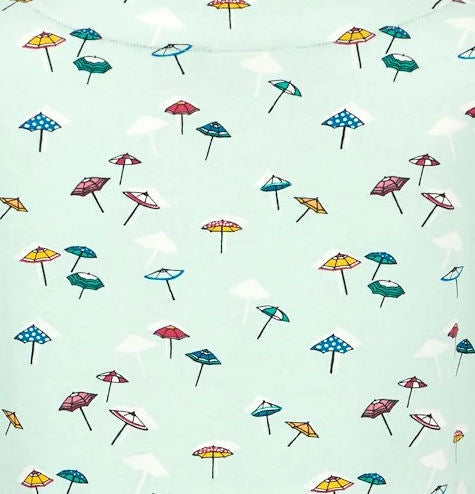 Weird Fish Womens 'Tallahassee' Umbrella Print Dress - Seafoam