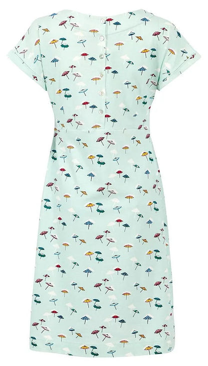 Weird Fish Womens 'Tallahassee' Umbrella Print Dress - Seafoam