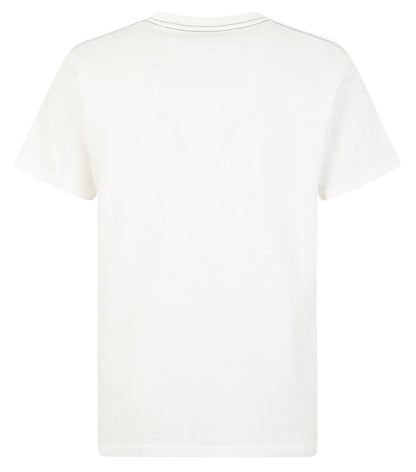 Weird Fish men's Fished plain short sleeve organic cotton slub tee in Dusty White.