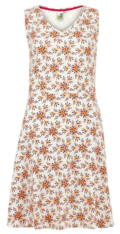 Weird Fish Womens Paisley Printed Jersey Dress - Light Cream