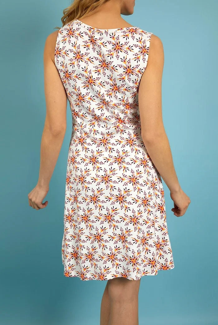 Weird Fish Womens Paisley Printed Jersey Dress - Light Cream