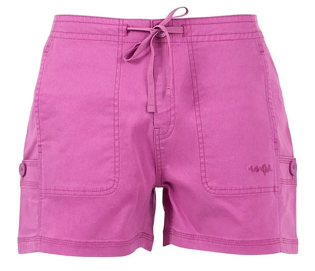 Weird Fish Womens 'Willoughby' Cotton Shorts - Mulberry