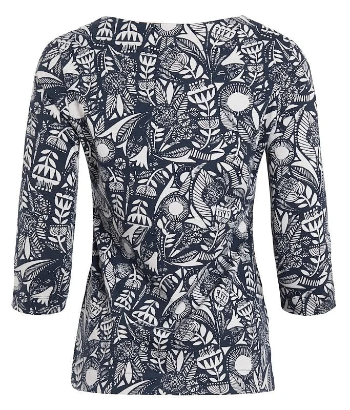 Weird Fish Womens 'Pinto' Floral Tee - Ink