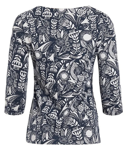Weird Fish Womens 'Pinto' Floral Tee - Ink