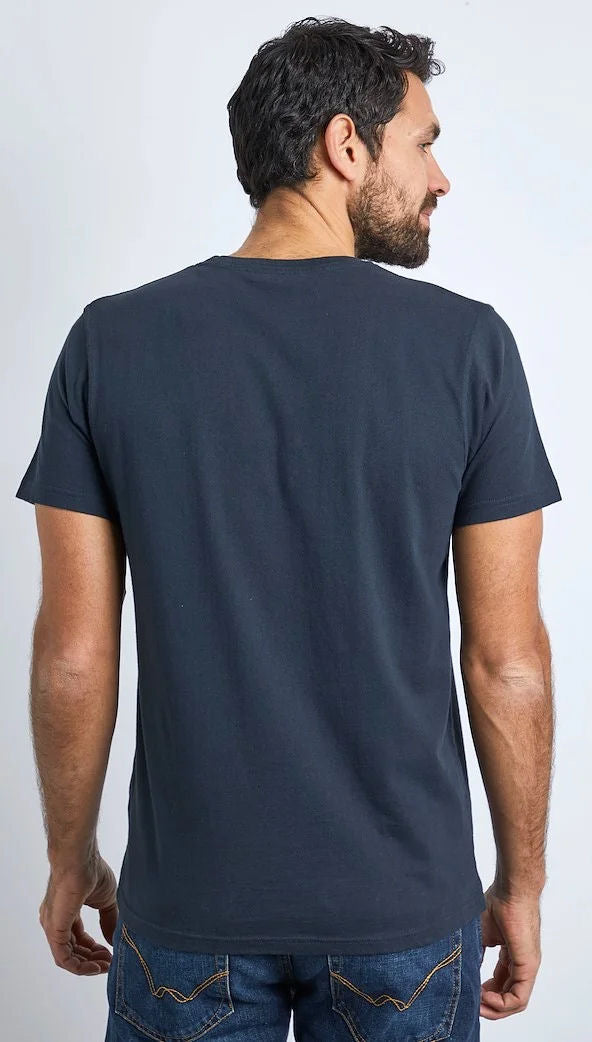 Weird Fish Mens 'First Crawl' Printed Tee - Navy
