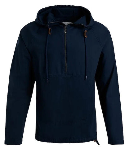 Weird Fish Mens 'Hogarth' Washed Canvas Popover Jacket - Navy