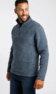 Weird Fish Mens Newark 1/4 Zip Grid Fleece - Navy