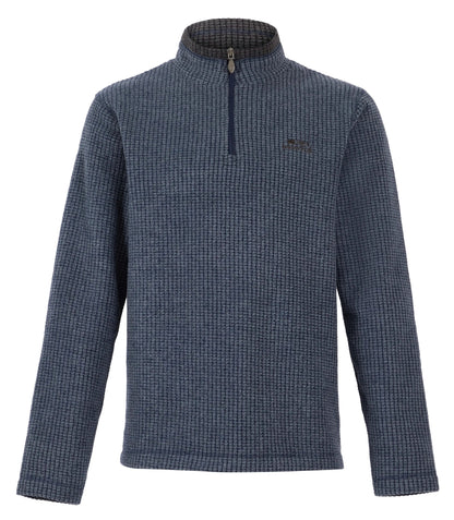 Weird Fish Newark fleece in navy blue with a zip collar for warmth and comfort