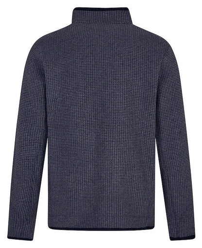 Weird Fish Mens 'Rossten' Full Zip Grid Fleece - Washed Black
