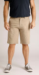 Weird Fish Mens Rayburn Flat Front Chino Shorts in Taupe Grey