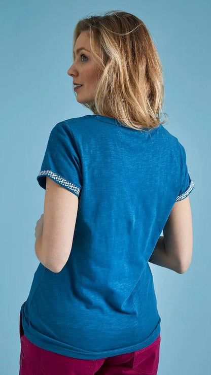 Weird Fish Womens 'Trinity' Outfitter Tee - Majolica Blue