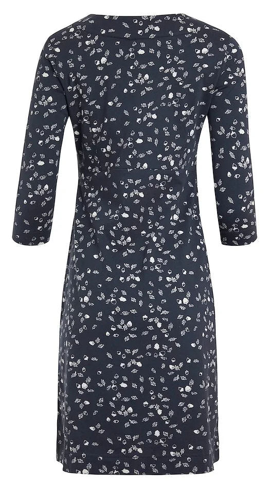 Weird Fish Womens 'Starshine' Acorn Print Dress - Dark Navy