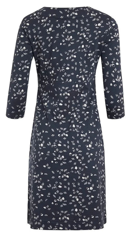 Weird Fish Womens 'Starshine' Acorn Print Dress - Dark Navy
