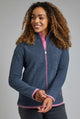 Weird Fish Womens Ariana Full Zip Grid Fleece Navy