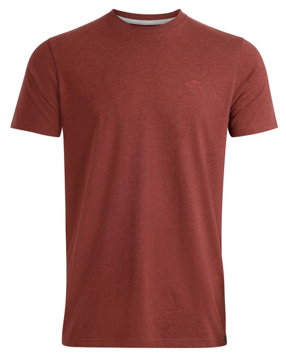 Weird Fish Mens 'Fished' Plain Tee - Pinot Red